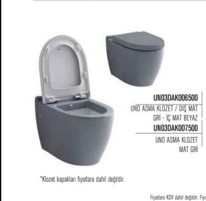 توالت فرنگی بیده دار طوسی خاکستری وارداتی از ترکیه